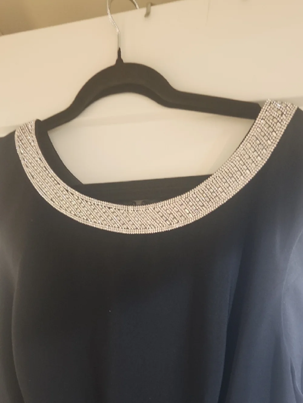 Alex Evenings Black Maxi Dress with Beaded Collar - Picture 10 of 12